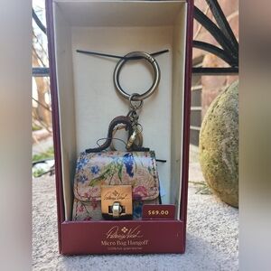 Patricia Nash Micro Bag Charm Prairie Rose  New In Box
